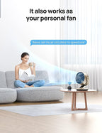 Dreo Smart Desk Fan for Bedroom, 13" Powerful 70 ft Whole Room Air Circulator Fan, 120°+90° Oscillating Fans with Voice Control, 4 Speeds, 5 Modes, 12H Timer Portable Table Fan for Office, Home