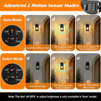 Porch Lights with GFCI Outlet, 2-Pack Motion Sensor Dusk to Dawn Waterproof Outdoor Lights, 3 Modes Oil-Rubbed Bronze Exterior Light Fixtures Wall Mount, Outside Wall Lanterns for Front Door House