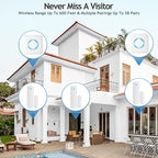 Door Chime, Satisure Door Sensor Chime When Door Opens, Door Entry Alarm for Business/Home/Office/Store with 600 FT Range 58 Chimes 5 Volume Levels LED Indicator (2 Receivers & 3 Sensors)
