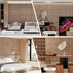 ARMURO 4 Packs Acoustic Wall Panels - Self-Adhesive 3D Wood Slat Wall Panel- Peel and Stick Sound Absorbing Panels for Noise Reducing - Feature Wall Decor for Home & Office