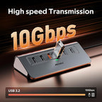 USB C Hub Ethernet,10-in-1 USB C Docking Station with 4K@60Hz HDMI,1Gbps Ethernet, PD 100W,Type C & 2 USB A 3.2 10Gbps, 2 USB A 2.0, SD/TF, Aluminum USB Hub for Laptop,PC, iPhone 17/16,Mac