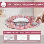 iLeadon Ergonomic Mouse Pad Set with Wrist Rest, Boho Design, Easy Typing & Pain Relief, Non-Slip Base for Home, Fuchsia