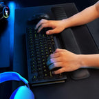 MEKASS Ergonomic Mouse Wrist Rest, Premium Memory Foam Mouse Wrist Pad Support Relieve Wrist Pain for Long Hours of Work, Gaming (Classic Black