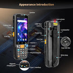 NETUM Android 11 Handheld Barcode Scanner Terminal Mobile Computer, Wi-Fi 4G BT NFC PDA for Inventory Warehouse, Retails Management (Q500 PDA)