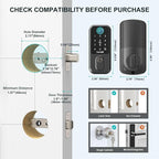 Keyless Entry WiFi Smart Lock, Hornbill Fingerprint Smart Deadbolt with App Control, Compatible with Alexa, Touchscreen Keypad Door Lock with Auto-Lock for Rentals Home