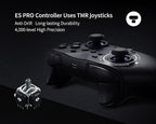 GuliKit ES PRO Fastest Wireless Controller – TMR Anti-Drift&Anti-Snapback Joysticks, Lowest Wireless Latency 3.25ms, Compatible with PC/Switch/Android/Switch 2 Wake-up,30h Battery, Gyro&Turbo for FPS