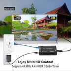 J-Tech Digital 4K HDMI & USB C Extender Over Single Cat5 5e 6 7 Cable, Up to 164ft Wall Plate Over Ethernet HDR Dolby Vision USB-C Charging Port, PoC, IR, Auto-Switch [JTECH-EXW30]