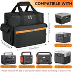 LEFOR·Z Carrying Case Compatible with Jackery Explorer 1000 v2/ECOFLOW River 2/River 2 Max 500/River 2 Pro/BLUETTI Elite 100 V2,Portable Power Station Travel Bag for Charging Cable and Accessories