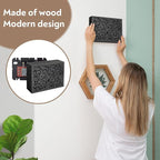 Black Decorative Doorbell Cover Box,Weather Protection Housing Modern Black – Sleek Wall-Mounted Decorative Door Bell Cover Plate – Noise-Reducing, Easy to Install (standard seize (7.75” x 6” x 2.75”)