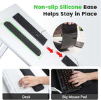 MEKASS Ergonomic Wrist Rest for Keyboard and Mouse, Soft Memory Foam Keyboard Wrist Rest Set with Non-Slip Silicone Base, Easy Typing, Pain Relief, Comfort for Office, Work, Gaming (Blue)