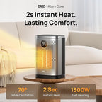DREO Space Heater for Indoor, Portable Heater, 1500W Compact Ceramic Convection Electric Space Heater,70°Oscillating, Remote, 3-Heat Levels
