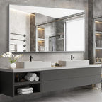 36x60inch Brushed Nickel Bathroom Mirror, Silver Rectangle Mirror with Frame, Large Rectangular Wall Mirrors for Bathroom, Living Roomm, Hair Salon, Big Mirror Hang Horizontal/Vertical
