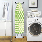 Extra Thick Ironing Board Cover and Pad, Spring Flower 15x54 Ironing Board Cover, Resist Scorching and Staining,Elastic Edges,Green
