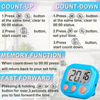 ZILLEEN Classroom Timer for Kids Teachers 2 Pack Digital Timers, Blue & Yellow