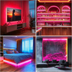 UVTaoYuan Short Led Strip Lights Pink 5V USB LED Lighting COB LED Strip Pink Flexible LED Tape Light Not Dimmable Small led, for Display Cabinet, Home DIY Lighting Room Decor TV Lights (3.28FT/1M)