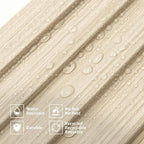 Art3d Slat Wall Panels, WPC Soundproof 3D Wall Paneling for Interior Wall Decor, TV Background, 8-Pack 96 x 6 in. Oak