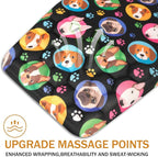 BOCHEERY Ergonomic Mouse Pad Wrist Support,Upgrade Mousepad with Massage Design,Non-Slip PU Base Desktop Mouse Pads for Pain Relief, Computer, Office & Home,12 x 8 in（F-Lovely Dogs）