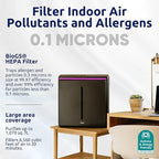 Rabbit Air, A3 SPA-1000N Air Purifiers for Home, Ultra Quiet HEPA Air Purifier - Wall Mountable Air Purifiers for Home Large Room, Allergies, Dust, Mold, Smoke & VOCs - (White, Toxin Absorber Filter)
