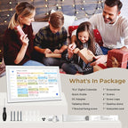 Digital Calendar, 15.6" Electronic Calendar For Wall, 1080P IPS Touchscreen Smart Family Planner& Chore Chart, Two - Way Sync With Phones Supports All Google Play Apps, Wall/Desk Mountable