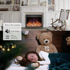 Electric Fireplace, 40" Electric Fireplace Inserts, Recessed Fireplace Heater with Remote Control, Adjustable Flame Colors, Timer&Overheating Protection, 750/1500W