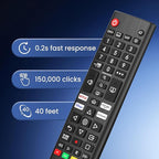 Universal Remote Control for LG Smart TV, Replacement Remove for LG Original AKB75095308 (Without Battery)