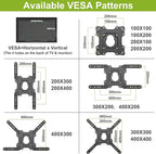 USX MOUNT Full Motion TV Wall Mount Bracket for Most 32-60 Inch TVs Up to 77 lbs & MAX VESA 400x400 mm, Corner Center Design TV Mount 20" Articulating Extension Arm with Swivel Tilt & Leveling