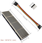 Yuuhseel 2PCS MAX7219 32x8 Dot Matrix LED Display Module 4 in 1 Common Cathode MCU Control Display Blue + 5Pin Wire Compatible with Arduino