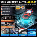 Autel OBD2 Scanner AutoLink AL549(Upgraded Ver. of AL519)Code Reader with AutoVin, Read/Erase DTCs for ABS, Universal Car Battery Test,OBDII Scan with Live Data,Check Engine Fault OBD2 Diagnostic Tool