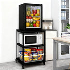 Heavy Duty 3-Tier Printer Stand with Locking Wheels, 23.6"x18.9" *31.5" Large Printer Table Shelf, Holds 100 lbs per Shelf - Fits Most 60" Desks, Perfect for Office, Home, Laser Printer or Mini Fridge