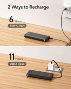 Power Bank 30000mAh, VEEKTOMX 22.5W Fast Charging Portable Charger built in cables, USB C Battery Pack, External Travel Battery Bank Compatible with iPhone, Samsung, Android Devices for Travel(1 Pack)