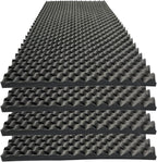 KTOESHEO 4 PCS Acoustic Panels,48''X24''X2'' Egg Crate Foam Soundproof Foam Wall Panels,High Density Fireproof Noise Cancelling Foam Studio Foam Panel,Noise (Black)