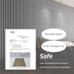 Art3d 4pcs-107 x 8in Slat Acoustic Panel for Wall and Ceiling, 3D Fluted Sound Absorbing Panel with Wood Finish, Silver