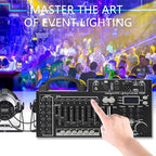 DMX Lighting Console, 240 Channels DMX 512 Controller for dj Lights, Equipped with USB Data Backup Function Black