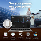 Aeotec Home Energy Meter 8 - Smart Electricity Monitor - Real-Time Usage and Production Tracking - Z-Wave Long Range - 2x200A Clamp-On Sensor - Supports 2-Phase Power - SmartThings - HomeAssistant