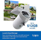Tapo MagCam 4K Outdoor Wireless Security Camera - Battery with Integrated Solar, Magnetic Mount, Person/Vehicle Detection, 24/7 Capture, Subscription-Free Local Storage or Optional Cloud, C465