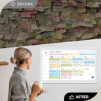 Digital Calendar, 21.5" Electronic Calendar For Wall, 1080P IPS Touchscreen Smart Family Planner& Chore Chart, Two - Way Sync With Phones Supports All Google Play Apps, Wall/Desk Mountable