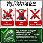 XXBSAZ 300W LED Flood Light Outdoor, High Power Plug-in & Hardwired Commercial Work Light, IP66 Waterproof 6500K Daylight for Parking Lots, Warehouses & Construction Sites (2 Pack)