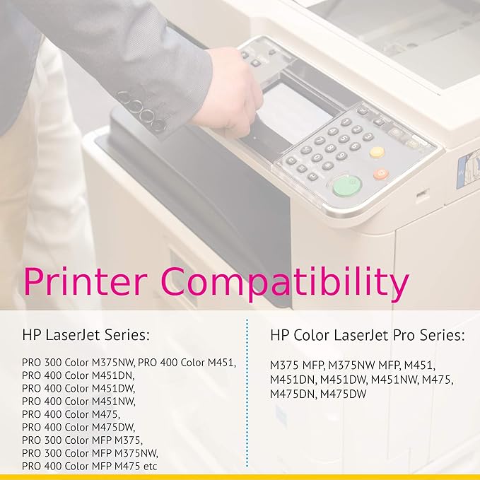 CS Replacement Toner Cartridge Compatible with HP Pro 400 Color M451 CE410A Black 305A Printer M451DW M451NW Color M351A Pro 300 M351A 2 Set