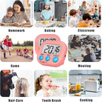 ZILLEEN Classroom Timer for Kids Teachers 2 Pack Digital Timers, Pink
