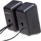 Amazon Basics Computer Speakers for Desktop or Laptop PC, AC-Powered (US Version), Black