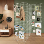 Koretech Grid Wall Panels 3 Pcs, Commercial Grade Gridwall Panels, Metal Grid Wall Panel Display Stand, You Can DIY 6 Pack 2'x3' or 3 Pack 2'x6', White