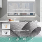 Kilonity Motorized Roller Shades, Light Filtering Remote Control Custom Window Shades Compatible with Alexa Google Assistant via RF Hub, Rechargeable Electric Blinds for Windows (Fireproof Silver)