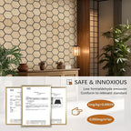 ARMURO Hexagon Wall Panels - 4 PCS Wood Panels for Wall - Natural Oak Wood Veneer Hexagon Sound Panels - Sound Absorbing Panels for Walls and Ceiling (23.8" W x 29" L)