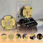 careNEW T101M Mechanical Timer Switch (Mechanism Only) - 120V 2HP 40A SPST Pool Pump Timers, 12 ON/Off 24 Hour Wall Timer Switches with Tripper for Lights, Water Heater, Pool Pump Systems