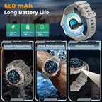Soudorv Smart Watch, 2026 AMOLED 1.43" Smartwatch for Men Women(Answer/Make Call), 60 Days/130+ Sports/Flashlight, Heart Rate/Sleep Monitor, IP68 Waterproof Fitness Activity Tracker for Android iOS