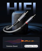 BlueRigger 3.5mm to RCA Audio Cable (10FT, RCA Male to Aux Audio, Braided, Headphone Jack Adapter, Metal Shell) - for Phones, Amplifiers, Tablets, Home Theater, Speakers, HDTV