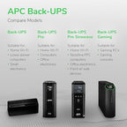 APC Back-UPS Pro 1500VA UPS Battery Backup & Surge Protector, BX1500M Backup Battery Power Supply