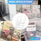 AMGSH 2 Pack 3 Tier Brochure Holder 8.5” x 11” - Acrylic Literature Holder with Removable Divider for 4” x 9” Brochure, Clear Flyer Holder Pamphlet Display Stand