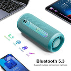 YOLOEMOT Bluetooth Speakers Wireless Loud Stereo Sound, Powerful Deep Bass, TWS Pairing, IPX7 Waterproof Dustproof,12H Playtime, Portable Speaker Bluetooth for Travel, Sport, Party, Biking (Teal)