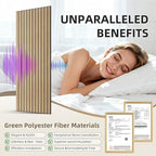 TO-TH Wood-Look Acoustic Wall Panels, 10 Pack 47.2” x 23.6” Sound Panels, Decorative Wood Panels for Wall Sound Dampening Panels for Home, Office, Basement, Teak with Mitered Edges